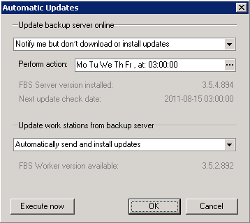 Fig. 7.4 Backup server and client automatic updates