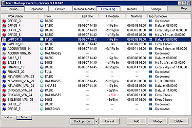 Ferro Backup System Screenshot