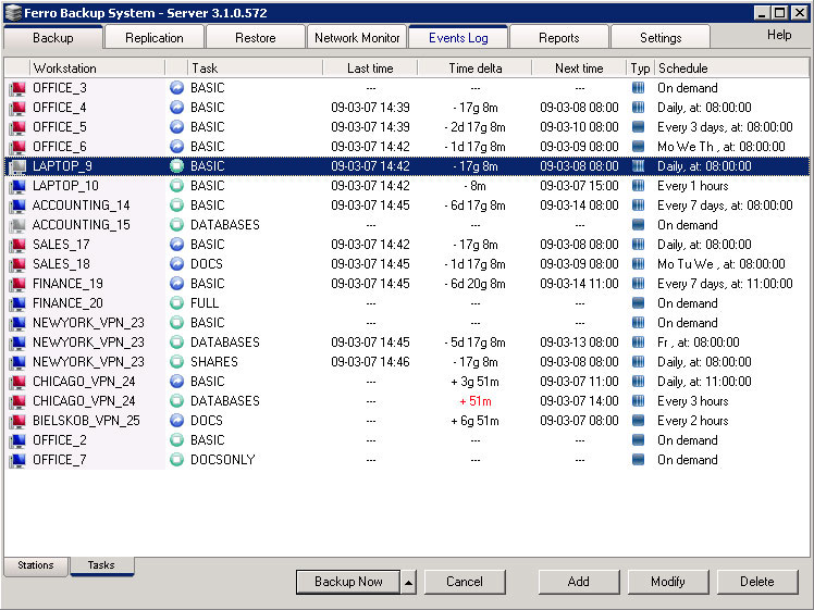 Click to view Ferro Backup System 3.5.4 screenshot