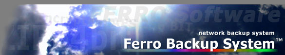 Ferro Backup System&trade; - data backup system main page