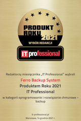 Ferro Backup System - Producto del Año 2021