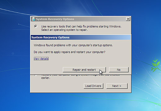 Reparación automática del sistema operativo