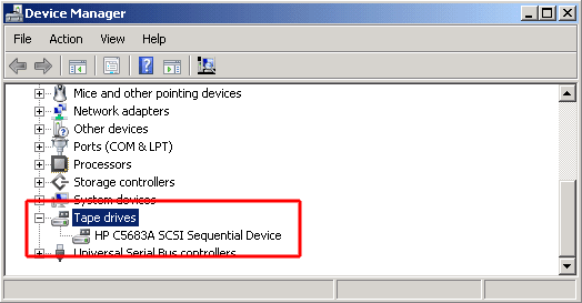 Instalación de unidad de cinta en Windows Server 2008 R2 Instalación de unidad de cinta en Windows Server 2008 R2