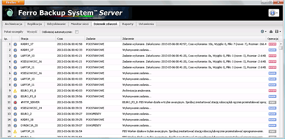 Rys. 5.1 Dziennik zdarze